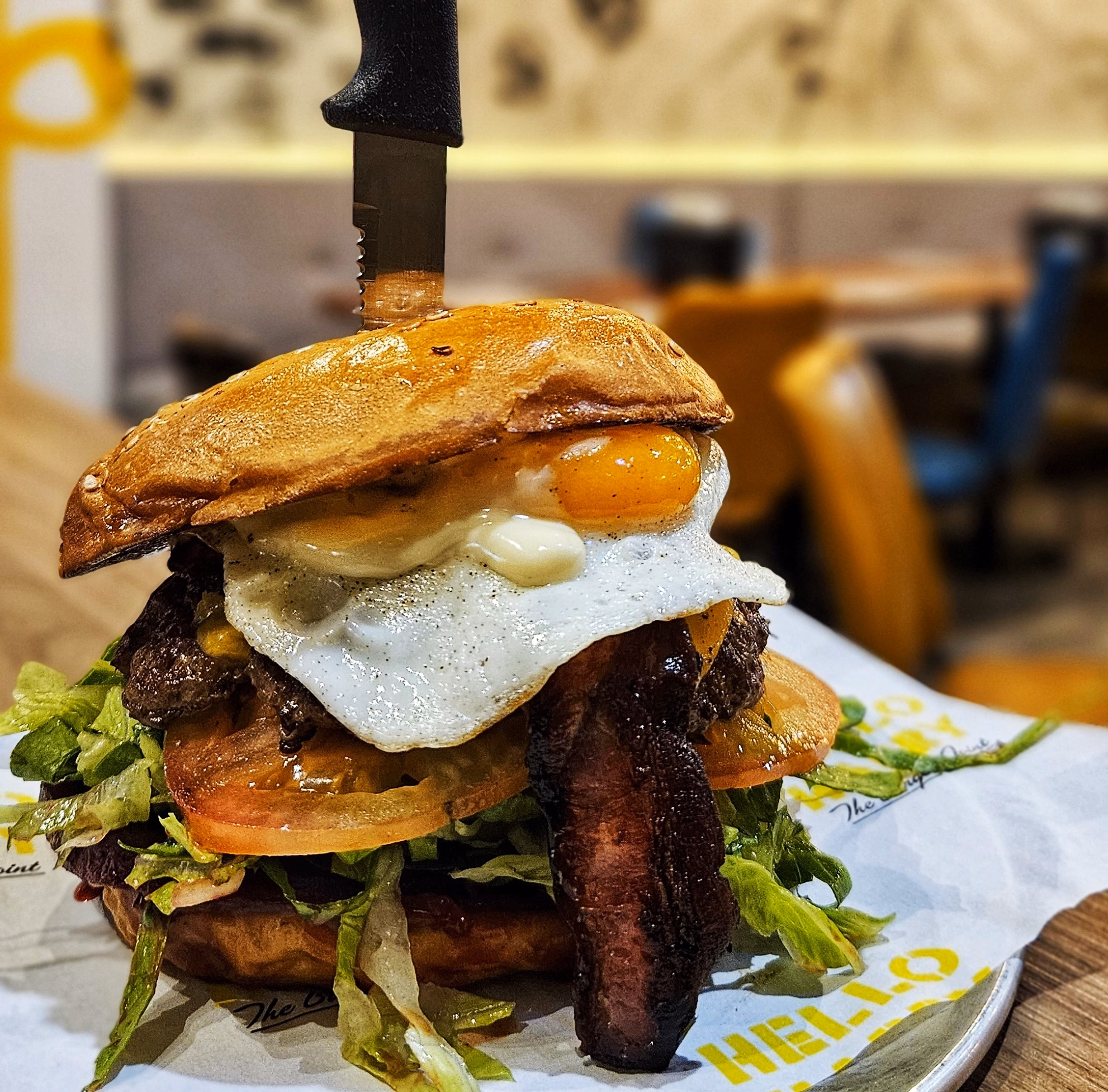 A burger from the chain, Hello Harry.