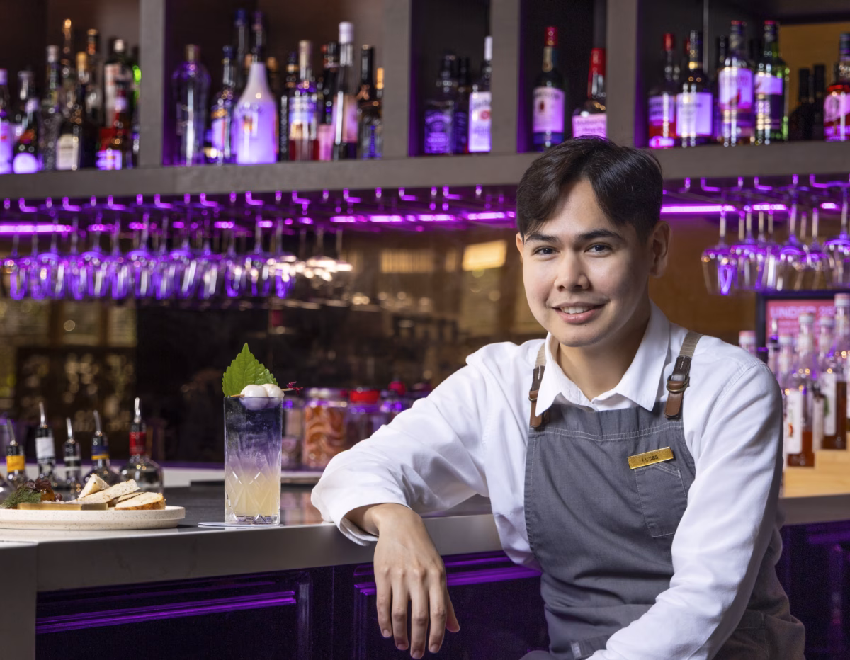 Behind with…Lucas Bureau from ABODE Bistro. Bar